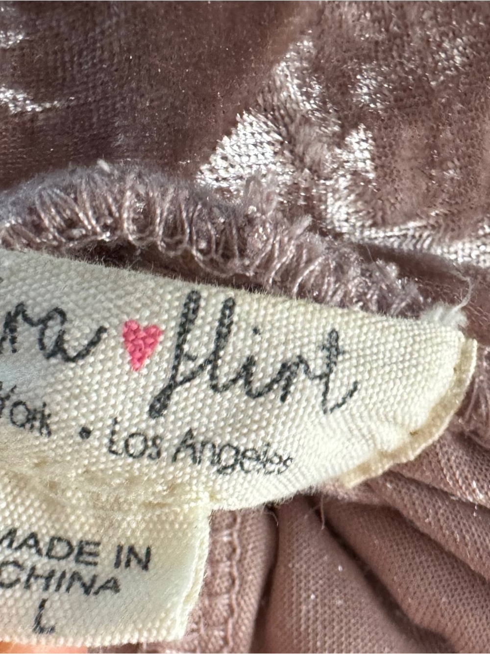 Ultra Flirt Blush Pink Crushed Velvet Hoodie Y2K Lounge Coquette Size L - Picture 4 of 11